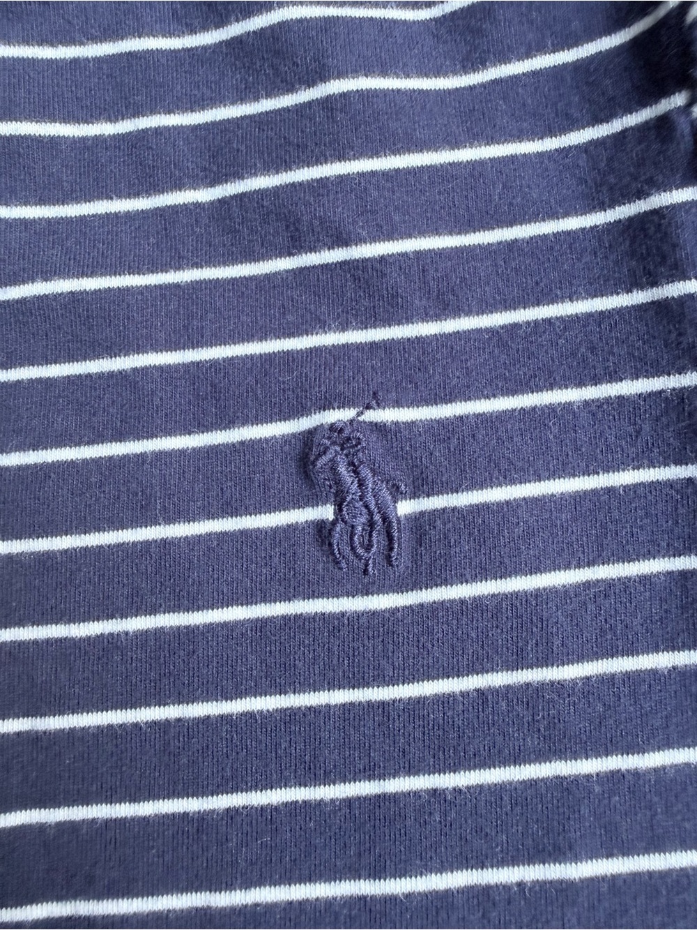Polo by Ralph Lauren Navy and White Striped Knit Top - Picture 5 of 5
